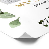 Poster Olive Green Photo Funérailles Célébration De La Vi (Coin)