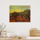 Poster Olive Grove, Ciel orange par Vincent van Gogh (Cuisine)