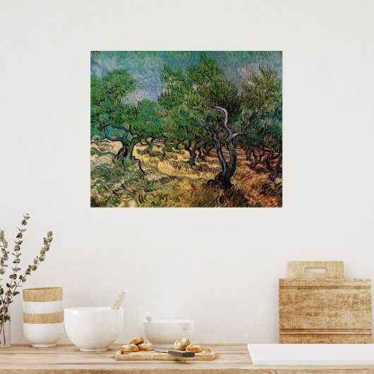 Poster Olive Grove par Vincent van Gogh (Cuisine)
