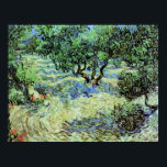 Poster Olive Grove par Vincent van Gogh<br><div class="desc">Olive Grove de Vincent van Gogh est une peinture vintage de la nature post impressionnisme d'art. Van Gogh a peint une douzaine de paysages d'oliviers vivant dans le sud de la France. Un verger rempli d'arbres fruitiers sur une ferme en été. À propos de l'artiste : Vincent Willem van Gogh...</div>