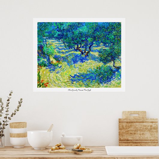 Poster Olive Grove par Vincent Van Gogh (Cuisine)