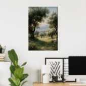 Poster Olive Grove Print, Spring Landscape Digital, 19th (Bureau à domicile)