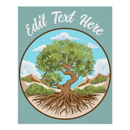 Poster Olive tree Symbole de paix dans la Palestine libre (Devant)