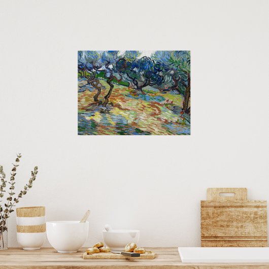 Poster Olive Trees par Vincent van Gogh (Cuisine)