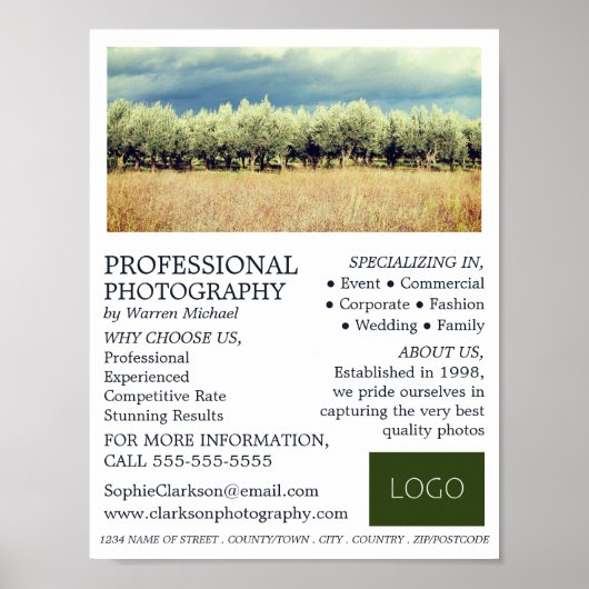Poster Olive Trees, Photographie, Location de photographe (Devant)