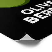 Poster Olive You Berry Beaucoup Amusant Fruit Pun Dark BG (Coin)