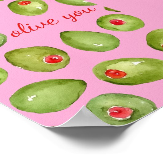 Poster Olive You Watercolor (Coin)