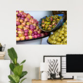 Poster Olives au marché (Bureau à domicile)