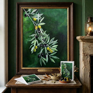 Poster Olives dans le crépuscule de novembre Peinture d'A