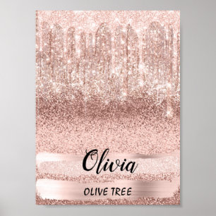 Poster Olivia Name Meaning Birthday 16th Bridal Rose