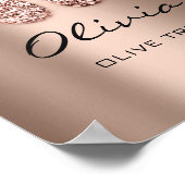 Poster Olivia Nom Signification Nouveau Pieds Rose pour b (Coin)