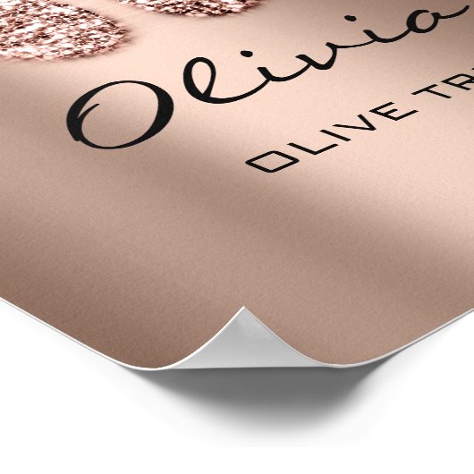 Poster Olivia Nom Signification Nouveau Pieds Rose pour b (Coin)