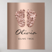 Poster Olivia Nom Signification Nouveau Pieds Rose pour b (Devant)
