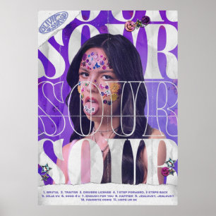 Poster Olivia Rodrigo Album aigre