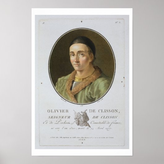 Poster Olivier de Clisson (1336-1407) de "Portraits des (Devant)