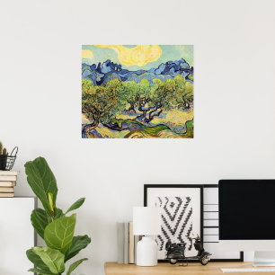 Poster Oliviers aux Alpilles par Vincent van Gogh