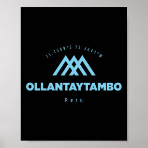 Poster Ollantaytambo Vacances en montagne Ski Pérou