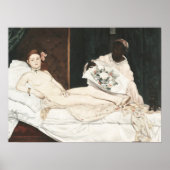Poster Olympia Edouard Manet Classique Peinture Française (Devant)