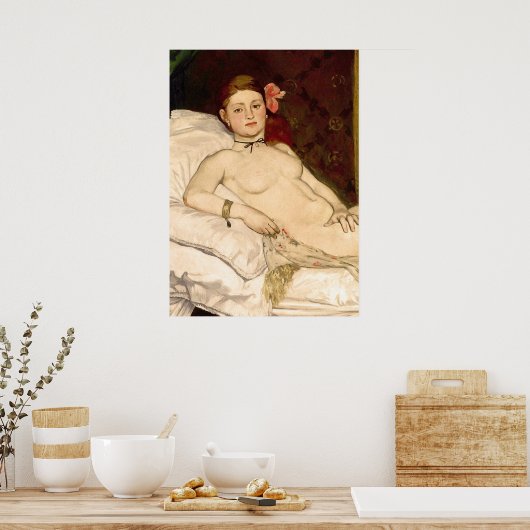 Poster Olympia par Edouard Manet (Cuisine)