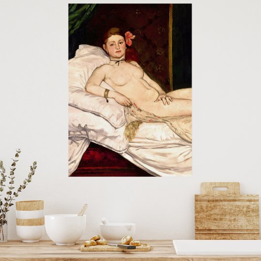 Poster Olympia par Edouard Manet (Cuisine)