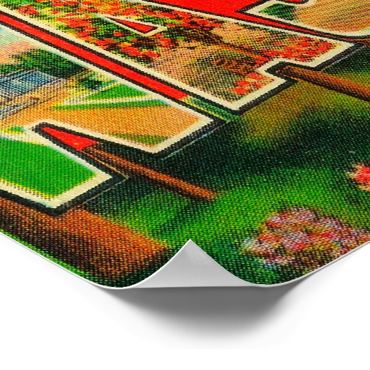 Poster Olympia, Washington - Grandes Lettres Scènes 2 (Coin)