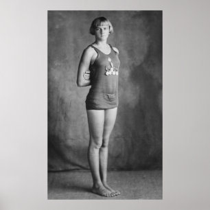 Poster Olympic Champion Swimmer, 1920s