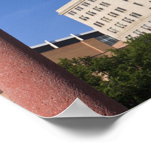 Poster Olympic Plaza et Calgary Tower, Alberta, Canada (Coin)