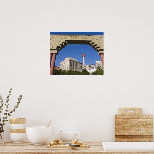 Poster Olympic Plaza et Calgary Tower, Alberta, Canada (Cuisine)