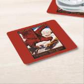 poster Olympische Winterspelen 1924 Vierkante Kartonnen Onderzetter (Schuin)