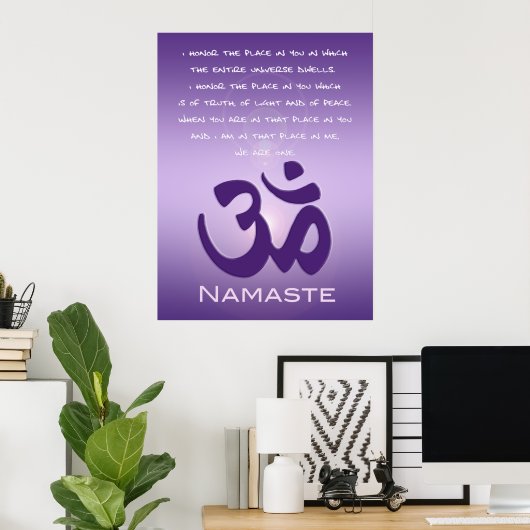 Poster Om dans les Purples - Namaste (Bureau à domicile)