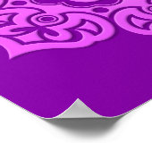 Poster Om de fleur de lotus pourpre (Coin)