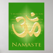 Poster Om en Vert & Or - Namaste (Devant)
