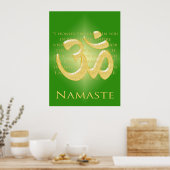 Poster Om en Vert & Or - Namaste (Cuisine)