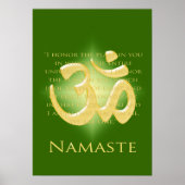 Poster Om en Vert & Or - Namaste (Devant)
