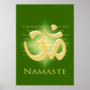 Poster Om en Vert & Or - Namaste