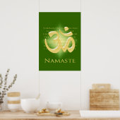 Poster Om en Vert & Or - Namaste (Cuisine)