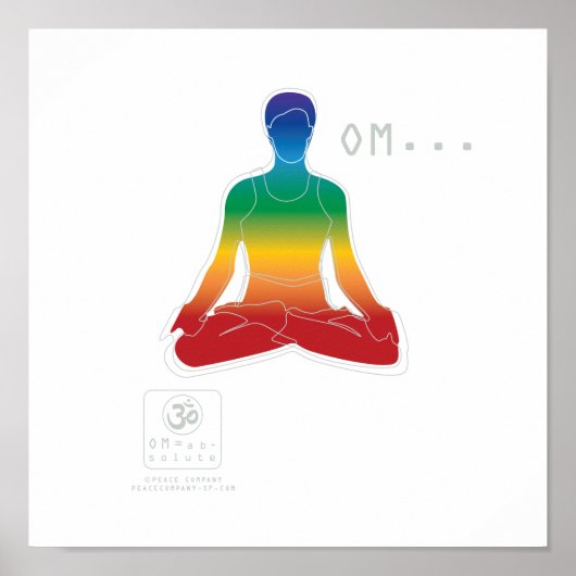 Poster OM Lotus Chakras (Devant)