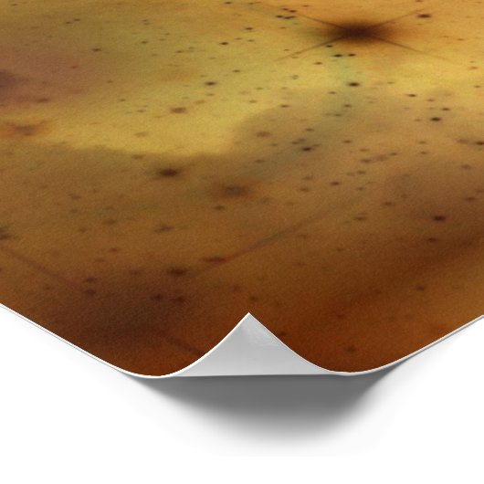 Poster Om Lotus | univers jaune foncé (Coin)