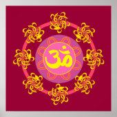 Poster Om Mandala Art (Devant)