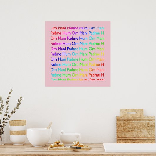 Poster Om Mani Padme Hum Print (Cuisine)