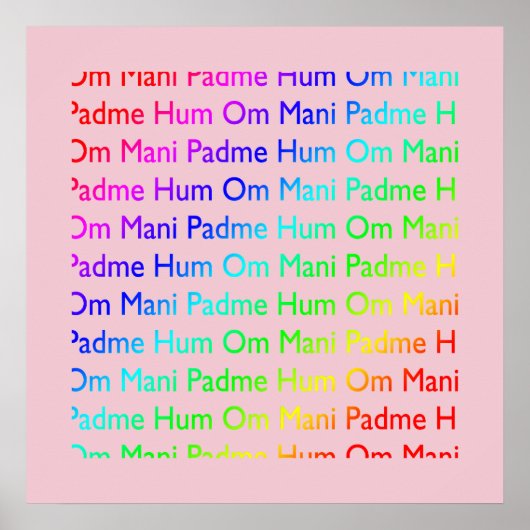Poster Om Mani Padme Hum Print (Devant)