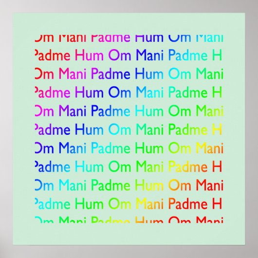 Poster Om Mani Padme Hum Print (Devant)
