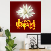 Poster Om mani padme mantra (Bureau à domicile)