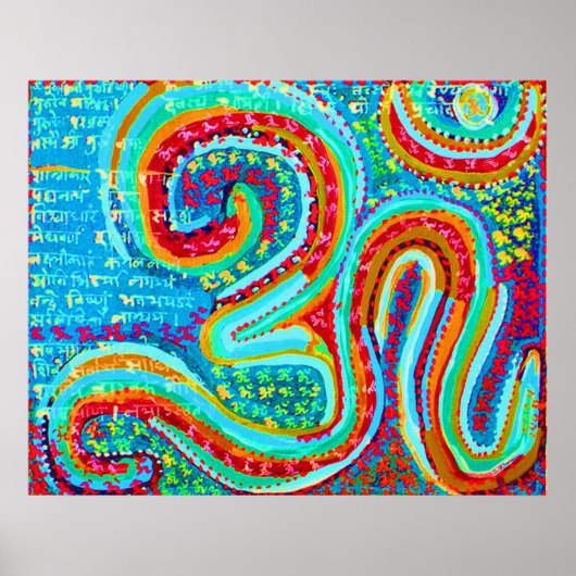 Poster OM MANTRA : Om 108 fois et autres mantras (Devant)