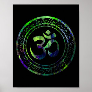 Poster Om Ohm Aum symbole du bouddhisme Yoga Sanskrit _1