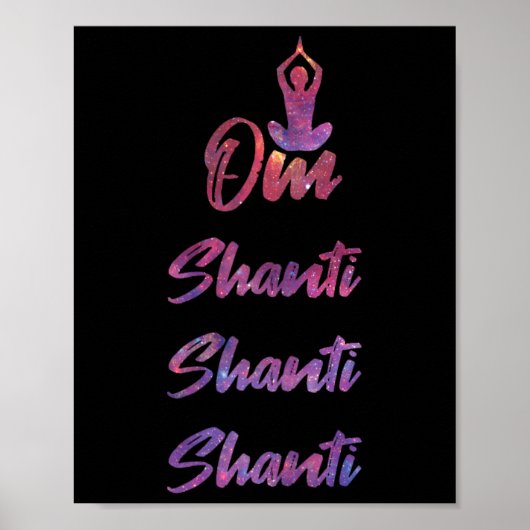 Poster Om Shanti - Yoga  (Devant)