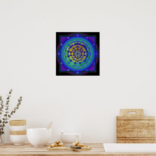 Poster OM Yantra Mandala (Cuisine)