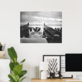 Poster Omaha Beach, Normandie, Jour J 1944 (Bureau à domicile)