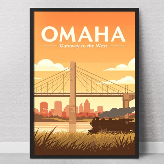 Poster Omaha Nebraska vintage