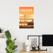 Poster Omaha Nebraska vintage (Bureau à domicile)